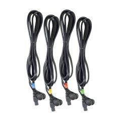 JUEGO DE CABLES COMPEX 6P DUAL SNAP NEGROS