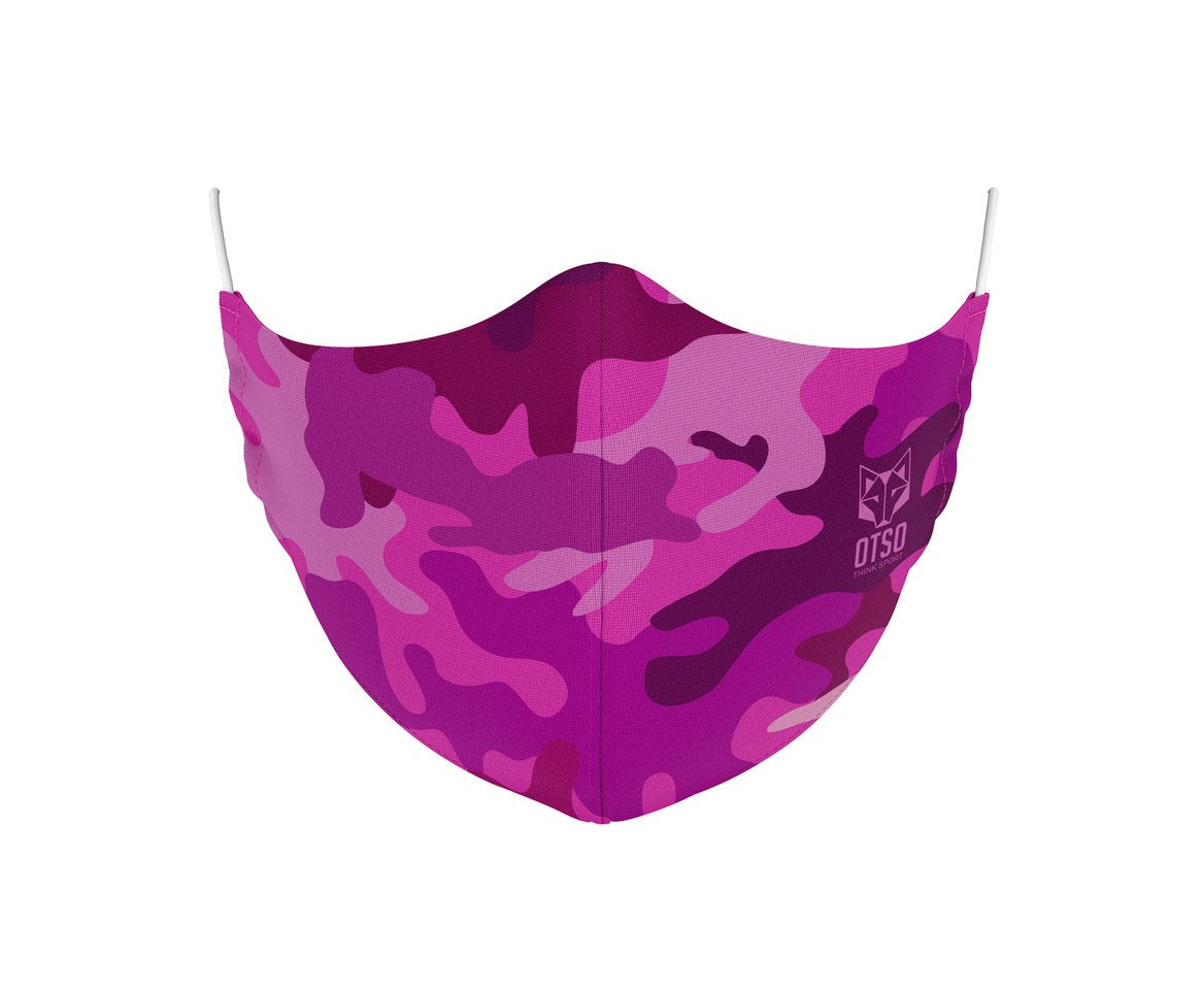 Mascarilla OTSO rosa camuflaje